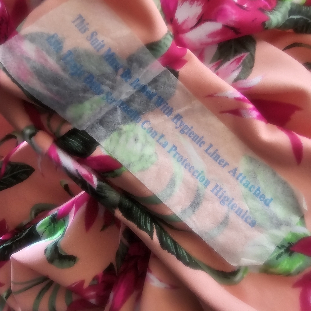 Tori Praver Racerback One Piece Swimsuit- Bright Floral Hawaiian Size L - Picture 10 of 10